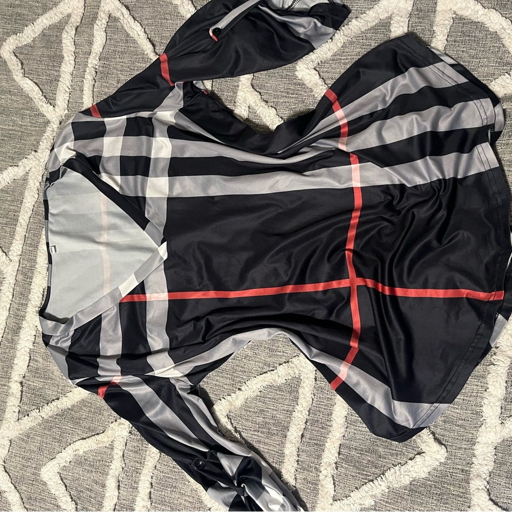 Stylish Black and Gray Women's Blouse